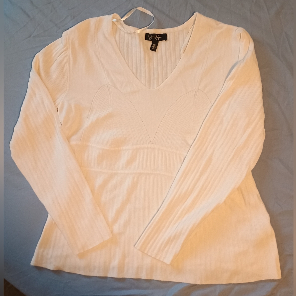 Chic White Long Sleeve Top